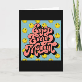 Lächelndes Gesichtsmuster - Niedliches gelbes Läch Karte