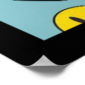 Lächelndes Gesichtsmuster - Niedliches gelbes Läch Poster (Ecke)