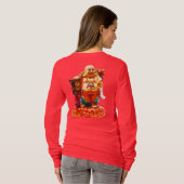 Lächelndes Glück Buddha T-Shirt (Schwarz voll)