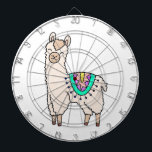 Lächelndes glückliches Alpaka-Cartoon zeichnend Ti Dartscheibe<br><div class="desc">Llamas sind in diesen Tagen,  und dieses niedlich lächelnde Lama wird bald Ihr Herz gewinnen!</div>