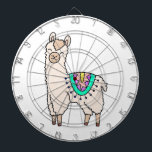 Lächelndes glückliches Alpaka-Cartoon zeichnend Ti Dartscheibe<br><div class="desc">Llamas sind in diesen Tagen,  und dieses niedlich lächelnde Lama wird bald Ihr Herz gewinnen!</div>