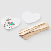 Lächelndes glückliches Alpaka-Cartoon zeichnend Ti Fächer (Non-assembled)