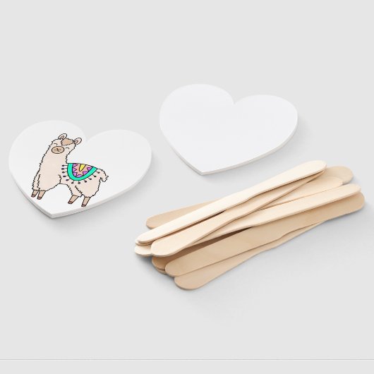 Lächelndes glückliches Alpaka-Cartoon zeichnend Ti Fächer (Non-assembled)