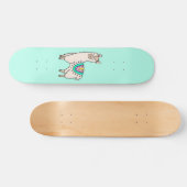 Lächelndes glückliches Alpaka-Cartoon zeichnend Ti Skateboard (Horizontal)