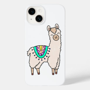 lächelndes glückliches Lama Alpaka Cartoon Tier Ze Case-Mate iPhone 14 Hülle