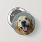 Lächelndes golden retriever button (Vorne & Hinten)