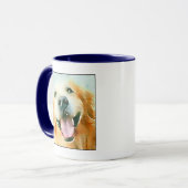 Lächelndes golden retriever im Aquarell Tasse (Vorderseite Links)