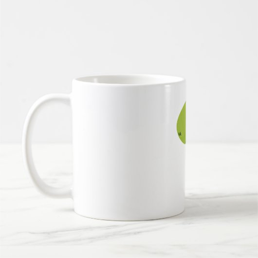 Lächelndes grünes Dino Kaffeetasse (Links)