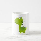 Lächelndes grünes Dino Kaffeetasse