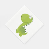 Lächelndes grünes Dino Serviette (Ecke)