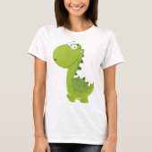 Lächelndes grünes Dino T-Shirt (Vorderseite)