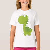 Lächelndes grünes Dino T-Shirt (Vorderseite)