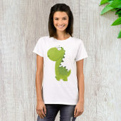 Lächelndes grünes Dino T-Shirt