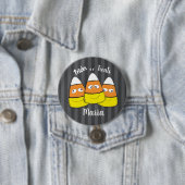 Lächelndes Halloween-Mais, klassischer Rundsticker Button (Beispiel)