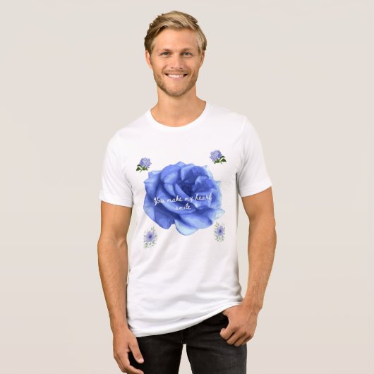 Lächelndes Herz Tri-Blend Shirt (Vorderseite voll)