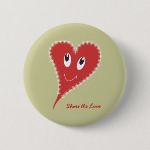 Lächelndes Herz Valentine Button