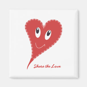 Lächelndes Herz Valentine Magnet