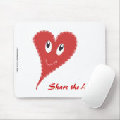 Lächelndes Herz Valentine Mousepad (Mit Mouse)