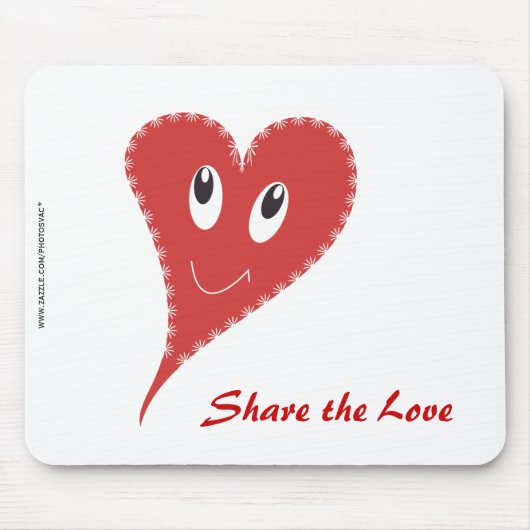 Lächelndes Herz Valentine Mousepad (Vorne)