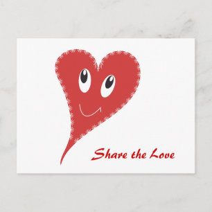 Lächelndes Herz Valentinstag Postkarte