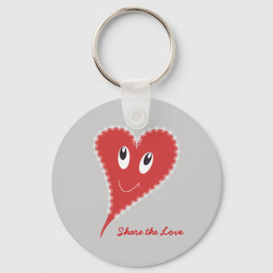 Lächelndes Herz Valentinstag Schlüsselanhänger