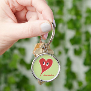 Lächelndes Herz Valentinstag Schlüsselanhänger