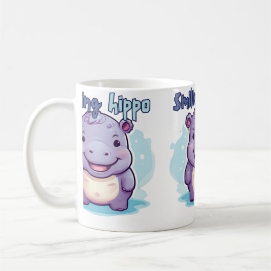 lächelndes Hippo Kaffeetasse (Links)
