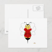 Lächelndes Hummelherz Postkarte (Vorne/Hinten)