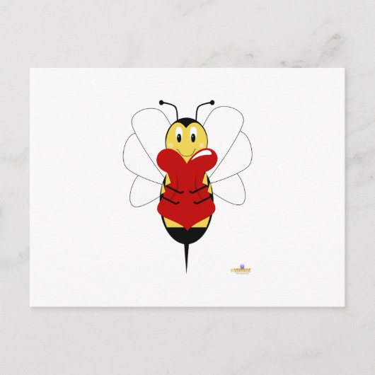 Lächelndes Hummelherz Postkarte (Vorderseite)