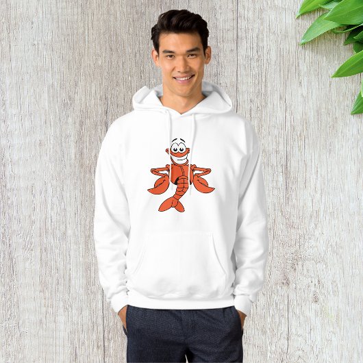 Lächelndes Hummerzeichen des Cartoon Hoodie