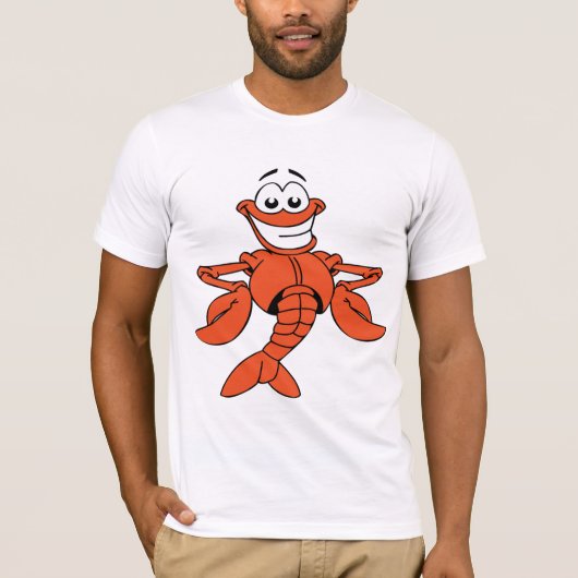 Lächelndes Hummerzeichen des Cartoon T-Shirt (Vorderseite)
