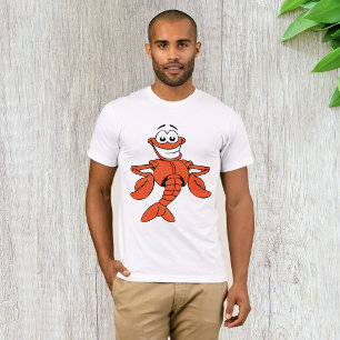 Lächelndes Hummerzeichen des Cartoon T-Shirt