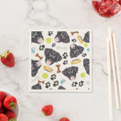 Lächelndes Hunde schwarzes Labor Serviette (Beispiel)