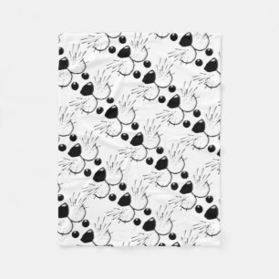 Lächelndes Katzengesicht Fleecedecke