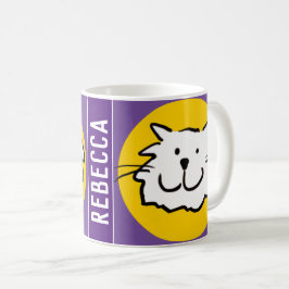 Lächelndes Katzengesicht Kaffeetasse