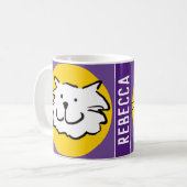 Lächelndes Katzengesicht Kaffeetasse (Vorderseite Links)