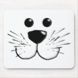Lächelndes Katzengesicht Mousepad