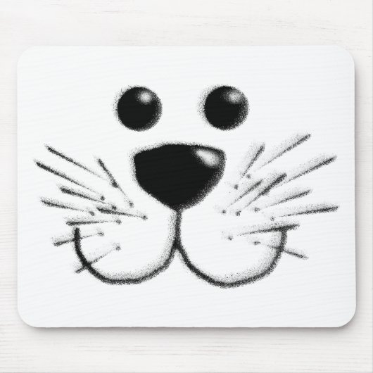 Lächelndes Katzengesicht Mousepad (Vorne)