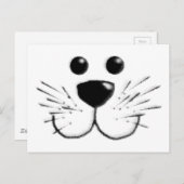 Lächelndes Katzengesicht Postkarte (Vorne/Hinten)