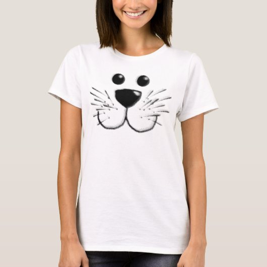 Lächelndes Katzengesicht T-Shirt (Vorderseite)