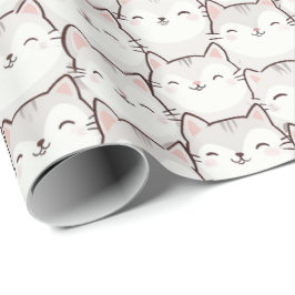 Lächelndes Katzenwackelpapier - Adorable Geschenkpapier