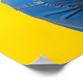 Lächelndes Kind mit Red Headphones Autismus Neurod Poster (Ecke)