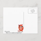 Lächelndes kleines Teufelseier Postkarte (Rückseite)
