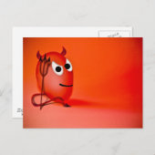 Lächelndes kleines Teufelseier Postkarte (Vorne/Hinten)