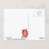 Lächelndes kleines Teufelseier Postkarte (Rückseite)