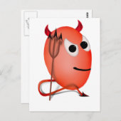 Lächelndes kleines Teufelseier Postkarte (Vorne/Hinten)