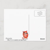 Lächelndes kleines Teufelseier Postkarte (Rückseite)