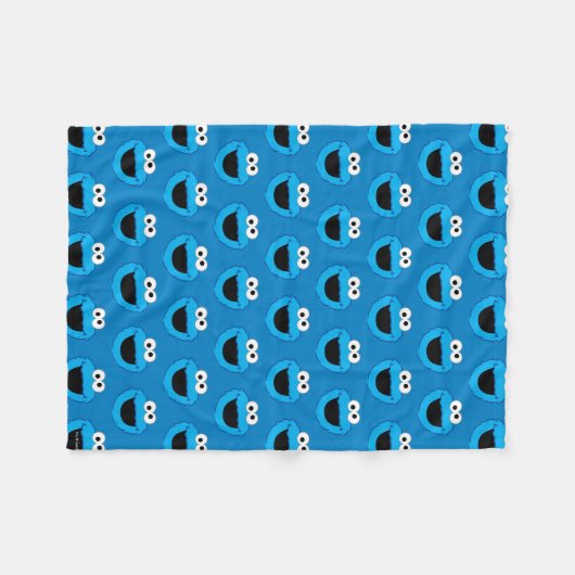 Lächelndes Krümelmonster-Muster Fleecedecke (Vorderseite (Horizontal))