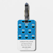 Lächelndes Krümelmonster-Muster Gepäckanhänger (Rückseite vertikal)