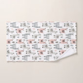 Lächelndes Lama-Muster Badhandtuch Set (Handtuch)